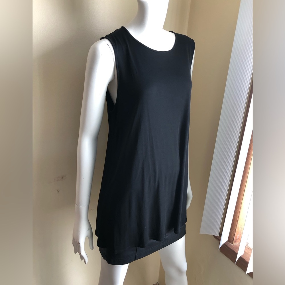 2x Eileen Fisher Black Silk Tank - Long (Size M)